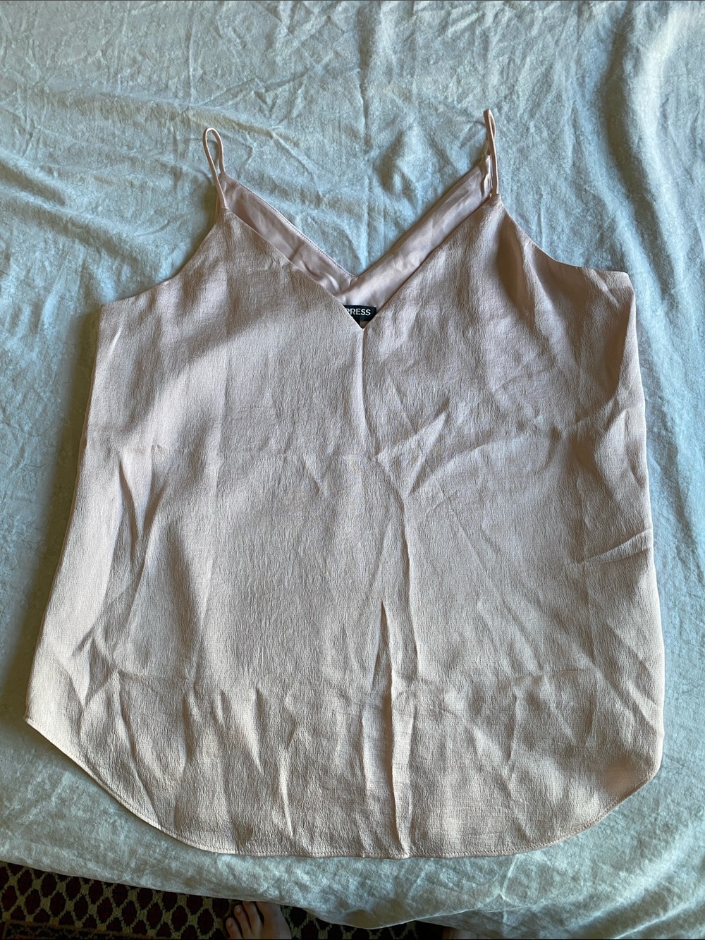 Express Light Blush Pink V-Neck Spaghetti Strap Cami